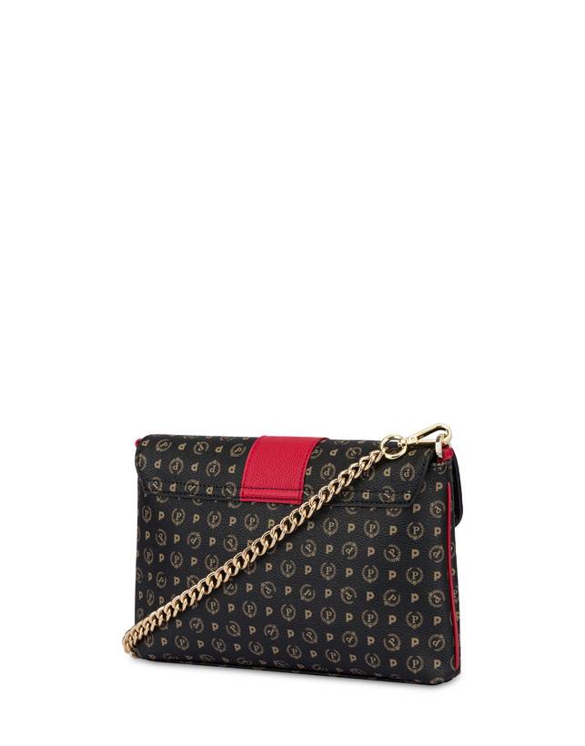 Pollini Borsa A Spalla Heritage Logo Classic Nero/lacca