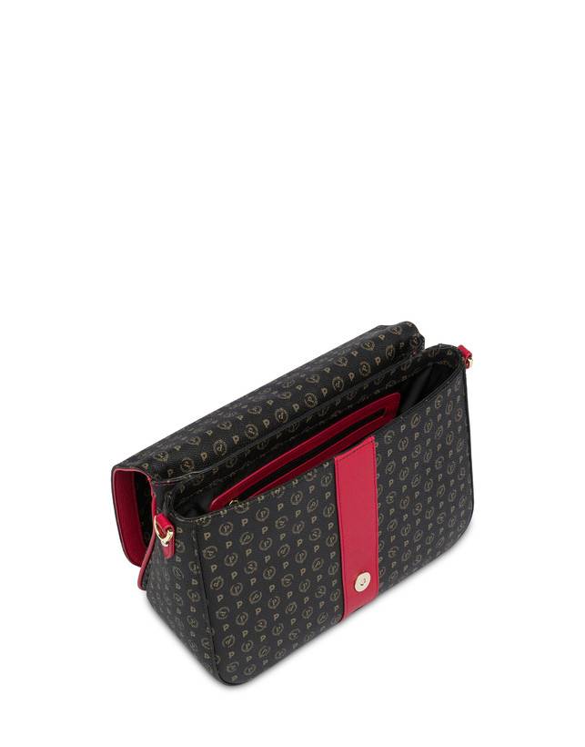 Pollini Borsa A Spalla Heritage Logo Classic Nero/lacca