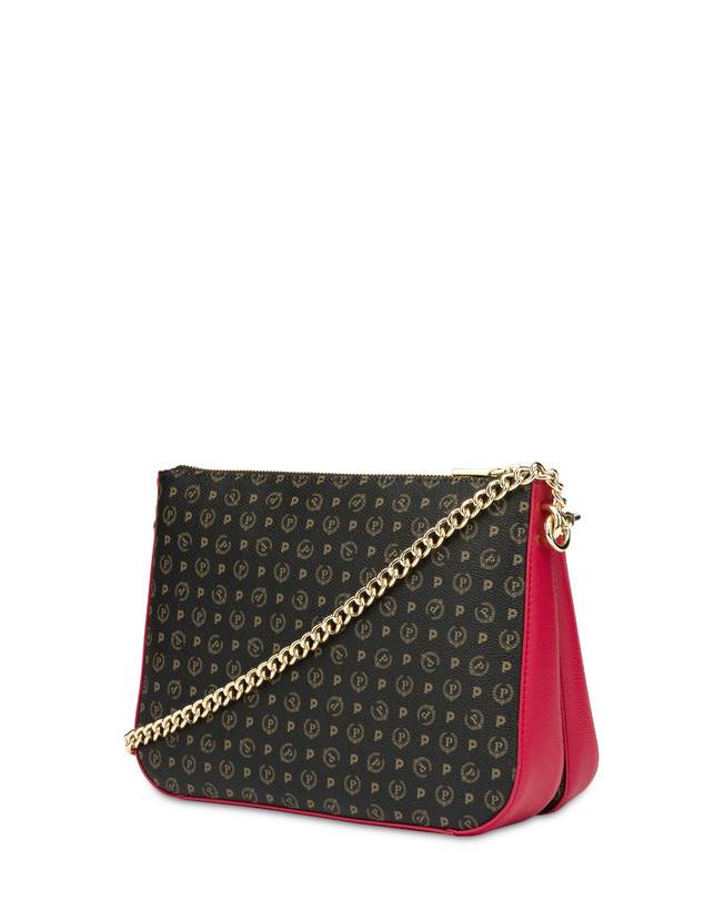 Pollini Borsa A Spalla Heritage Logo Classic Nero/lacca