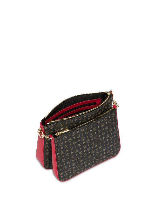 Pollini Borsa A Spalla Heritage Logo Classic Nero/lacca