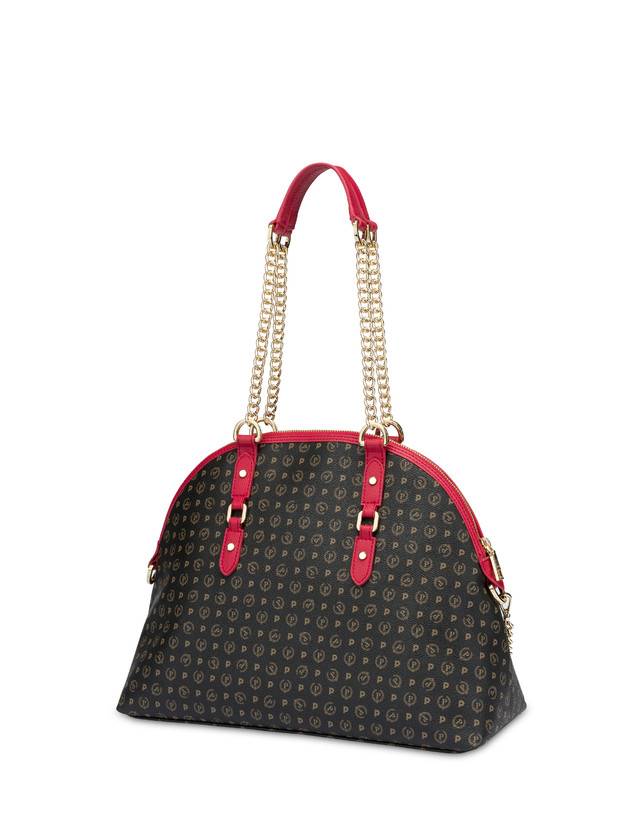 Pollini Borsa A Spalla Heritage Logo Classic Nero/lacca