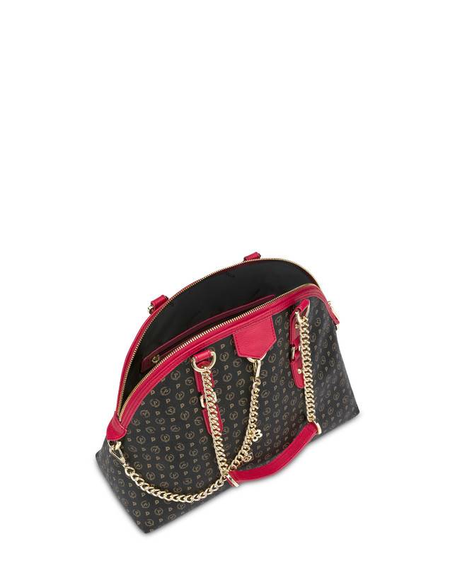 Pollini Borsa A Spalla Heritage Logo Classic Nero/lacca