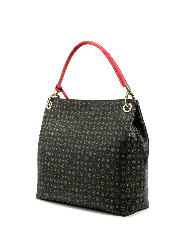 Pollini Borsa A Spalla Heritage Logo Classic Nero/lacca