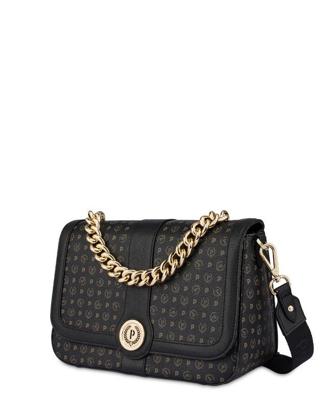 Pollini Borsa A Spalla Heritage Logo Classic Nero/nero