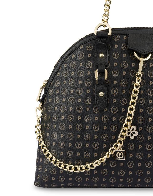 Pollini Borsa A Spalla Heritage Logo Classic Nero/nero