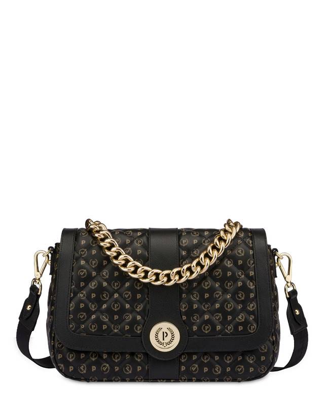 Pollini Borsa A Spalla Heritage Matelassé Nero/nero