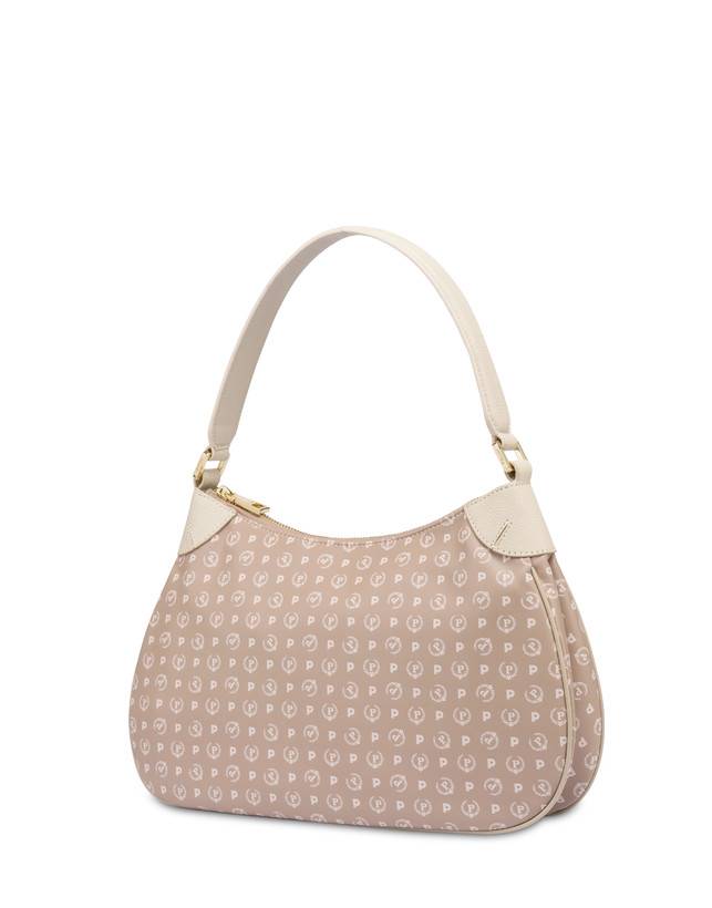 Pollini Borsa A Spalla In Pvc Heritage Soft Touch Beige/avorio