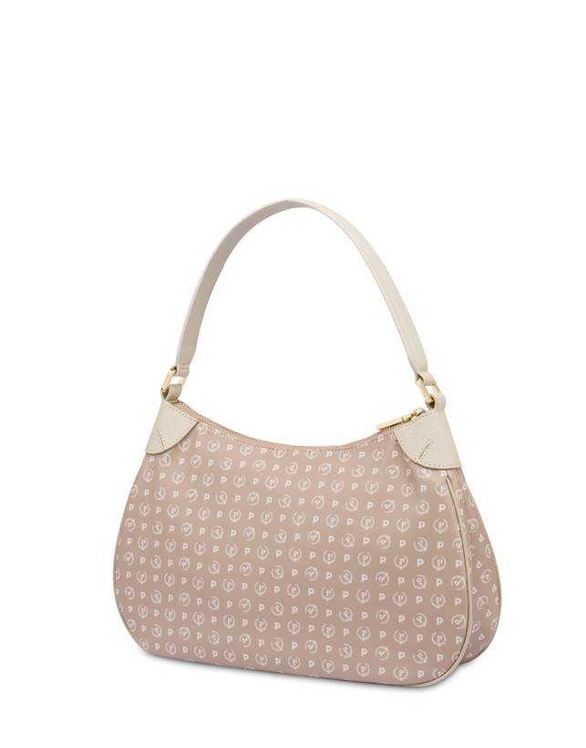 Pollini Borsa A Spalla In Pvc Heritage Soft Touch Beige/avorio