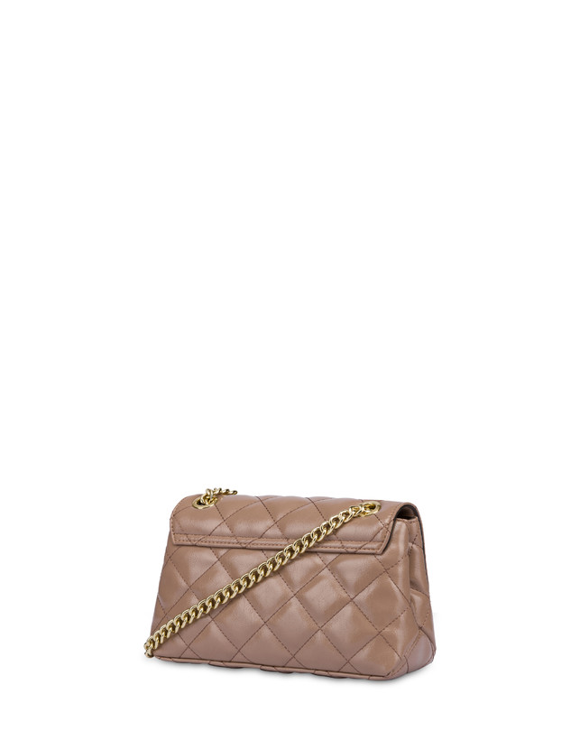 Pollini Borsa A Spalla Matelassé Shiny Waltzer Night Nude