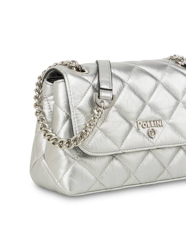 Pollini Borsa A Spalla Matelassé Waltzer Night Argento