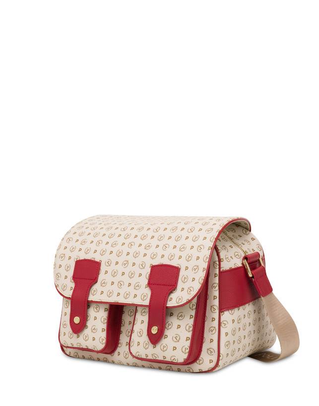 Pollini Borsa A Spalla Multitasche Heritage Logo Classic Avorio/lacca