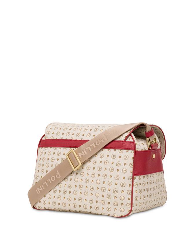 Pollini Borsa A Spalla Multitasche Heritage Logo Classic Avorio/lacca