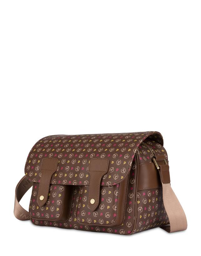 Pollini Borsa A Spalla Multitasche Heritage Logo Classic Multicolor/marrone