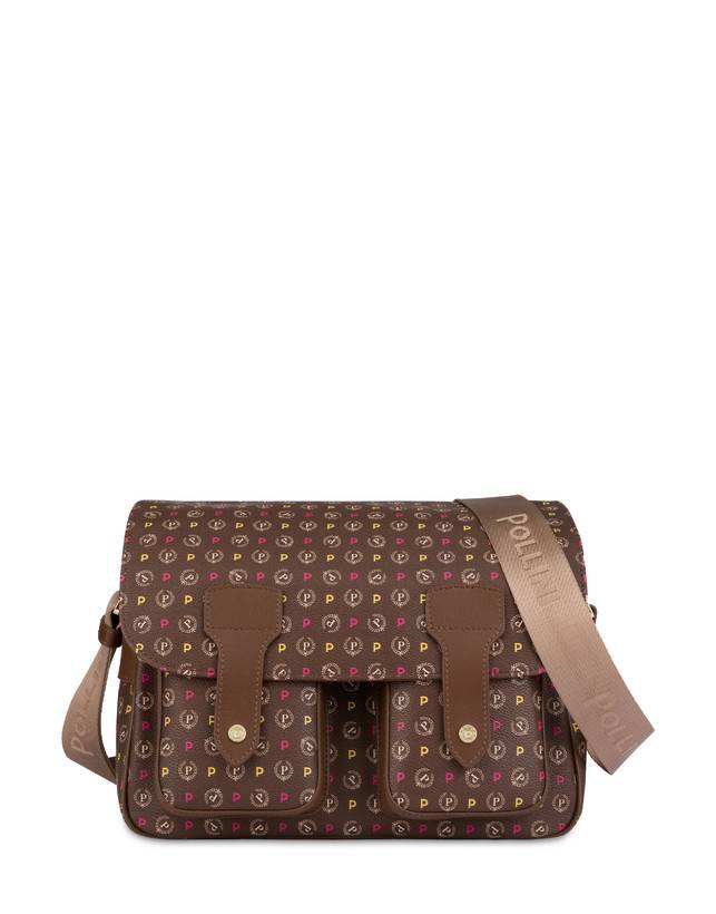 Pollini Borsa A Spalla Multitasche Heritage Logo Classic Multicolor/marrone