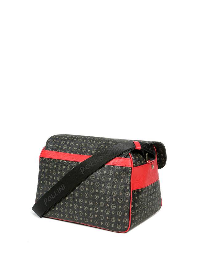 Pollini Borsa A Spalla Multitasche Heritage Logo Classic Nero/lacca