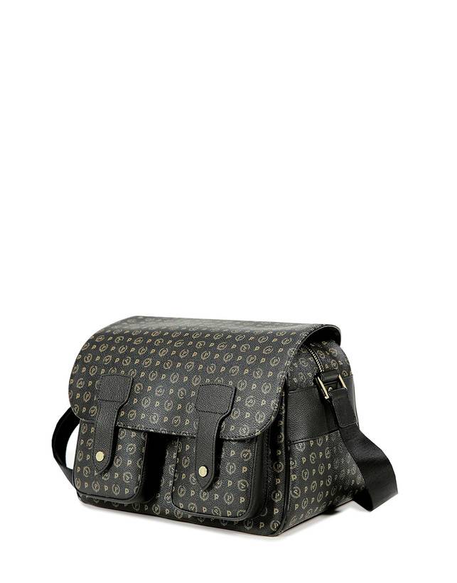 Pollini Borsa A Spalla Multitasche Heritage Logo Classic Nero/nero