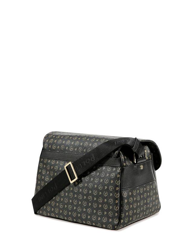 Pollini Borsa A Spalla Multitasche Heritage Logo Classic Nero/nero