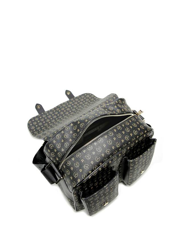 Pollini Borsa A Spalla Multitasche Heritage Logo Classic Nero/nero