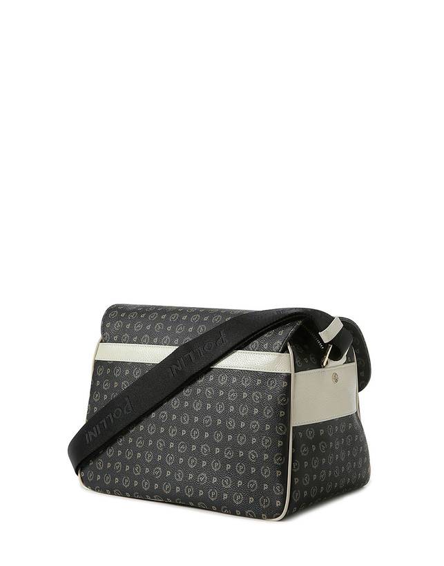 Pollini Borsa A Spalla Multitasche Heritage Logo Classic Nero/avorio