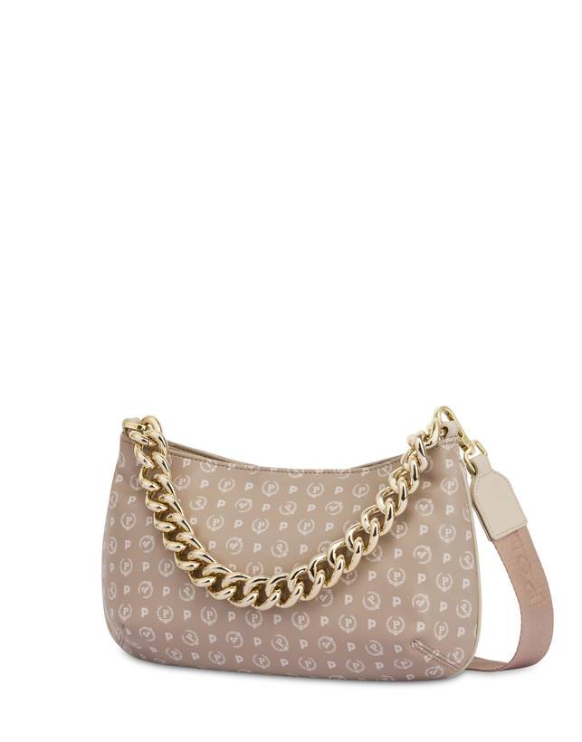 Pollini Borsa A Tracolla Con Catena Heritage Soft Touch Beige/avorio