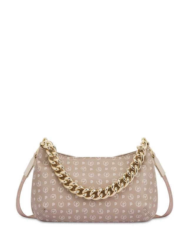 Pollini Borsa A Tracolla Con Catena Heritage Soft Touch Beige/avorio