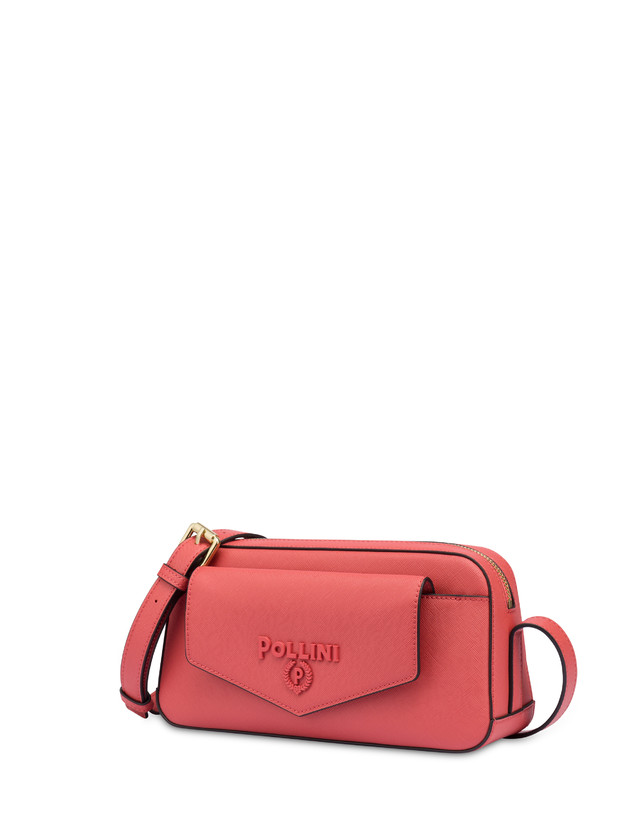 Pollini Borsa A Tracolla Con Maxi Lettering Safari Arancio