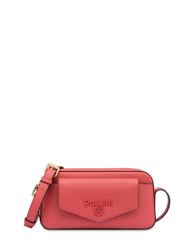 Pollini Borsa A Tracolla Con Maxi Lettering Safari Arancio