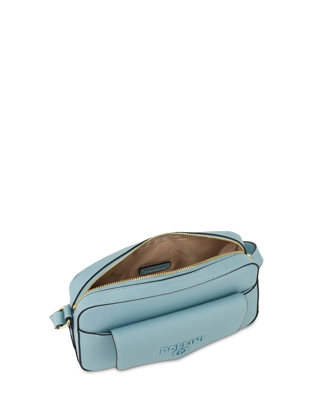 Pollini Borsa A Tracolla Con Maxi Lettering Safari Sky