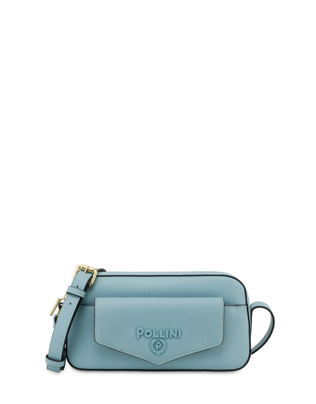 Pollini Borsa A Tracolla Con Maxi Lettering Safari Sky