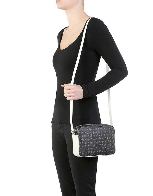 Pollini Borsa A Tracolla Heritage Logo Classic Nero/avorio