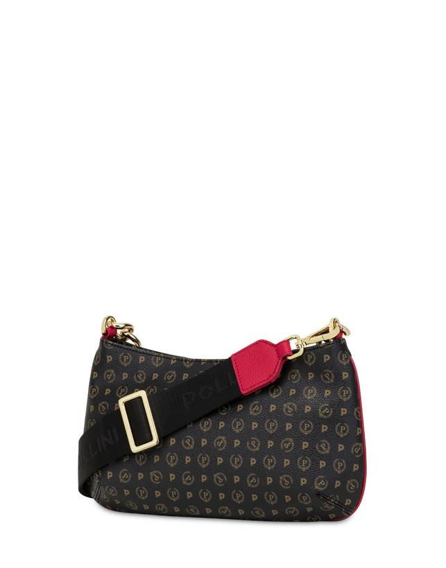 Pollini Borsa A Tracolla Heritage Logo Classic Nero/lacca