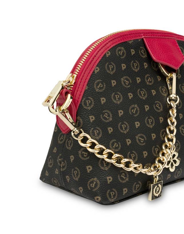 Pollini Borsa A Tracolla Heritage Logo Classic Nero/lacca