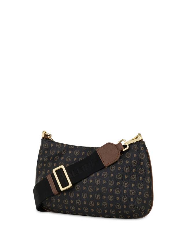 Pollini Borsa A Tracolla Heritage Logo Classic Nero/marrone