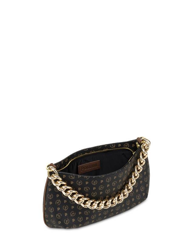Pollini Borsa A Tracolla Heritage Logo Classic Nero/marrone