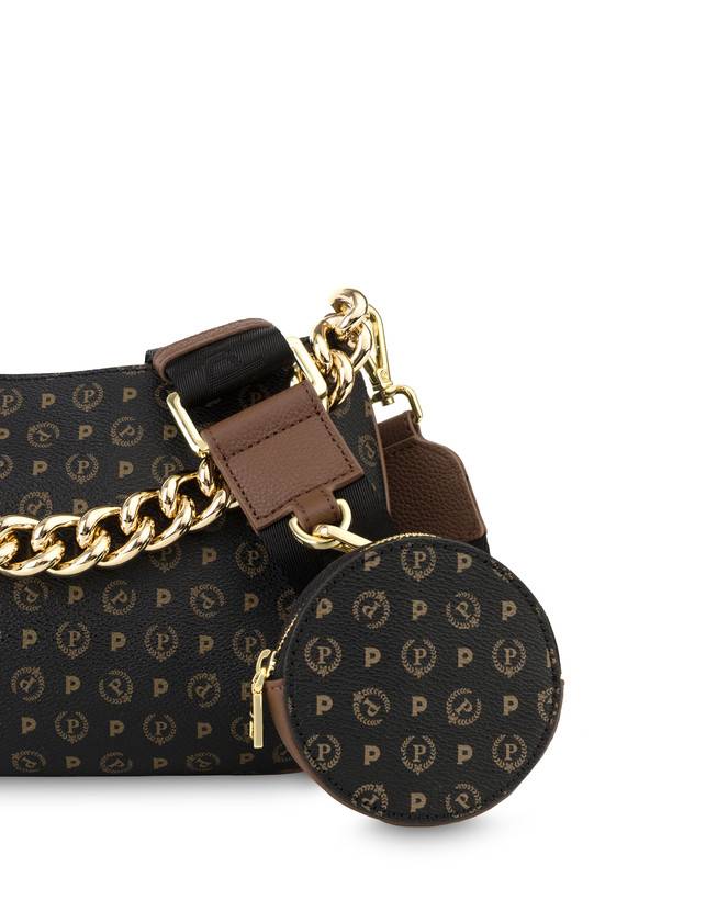 Pollini Borsa A Tracolla Heritage Logo Classic Nero/marrone