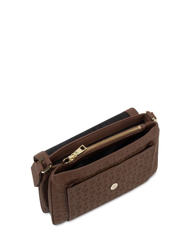 Pollini Borsa A Tracolla Heritage Logo Embossed Marrone