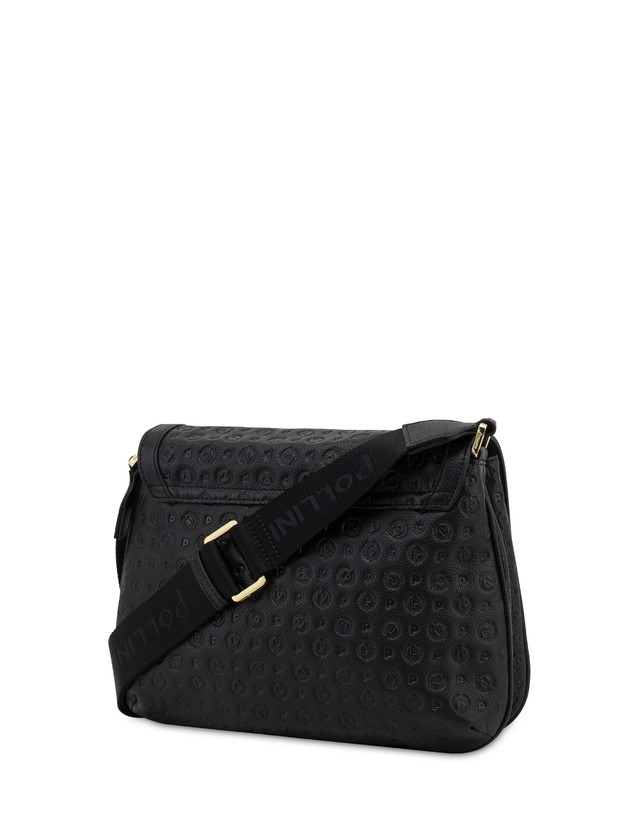 Pollini Borsa A Tracolla Heritage Logo Embossed Nero