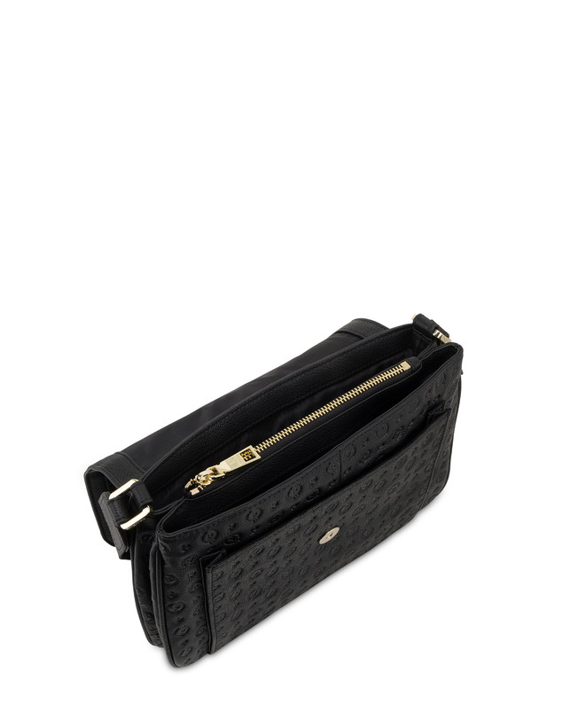 Pollini Borsa A Tracolla Heritage Logo Embossed Nero
