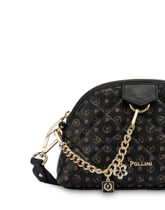 Pollini Borsa A Tracolla Heritage Matelassé Nero/nero