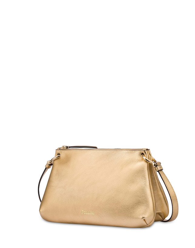 Pollini Borsa A Tracolla In Vitello Laminato Double Marlene