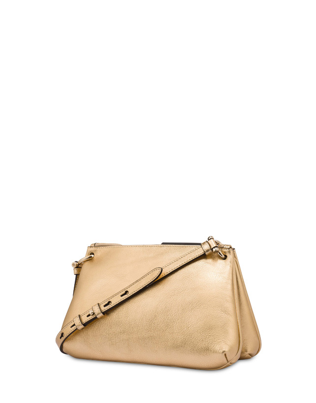 Pollini Borsa A Tracolla In Vitello Laminato Double Marlene