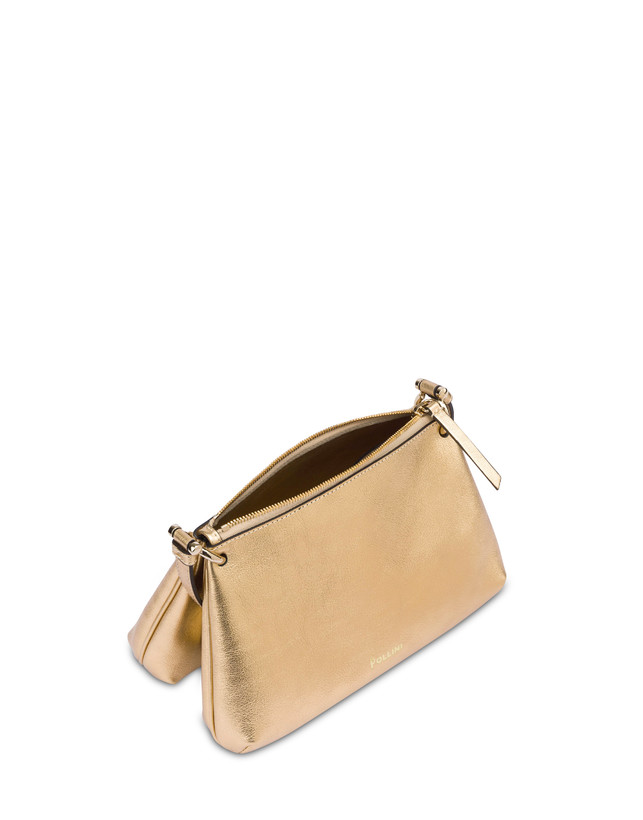 Pollini Borsa A Tracolla In Vitello Laminato Double Marlene