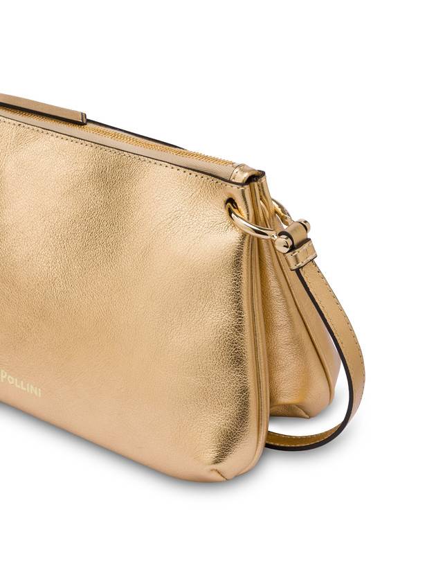 Pollini Borsa A Tracolla In Vitello Laminato Double Marlene