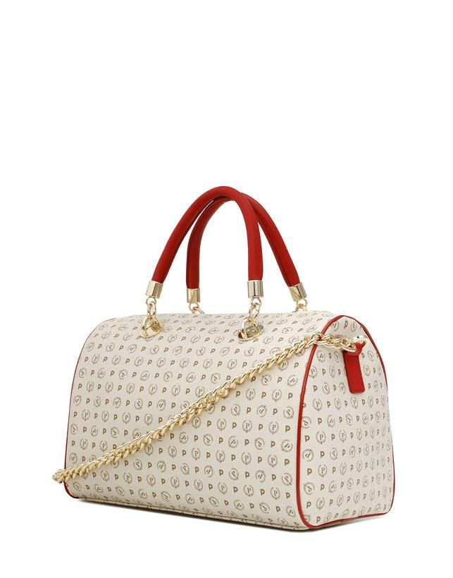 Pollini Borsa Bauletto Heritage Logo Classic Avorio/lacca