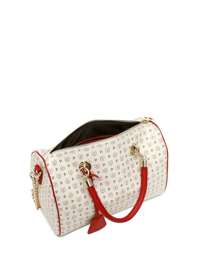 Pollini Borsa Bauletto Heritage Logo Classic Avorio/lacca