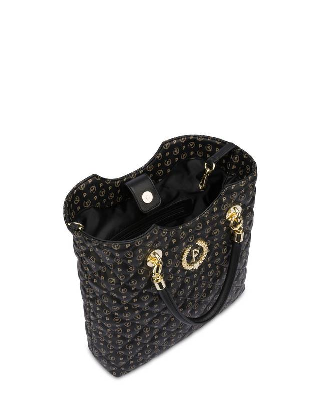 Pollini Borsa Doppio Manico Heritage Matelassé Nero/nero