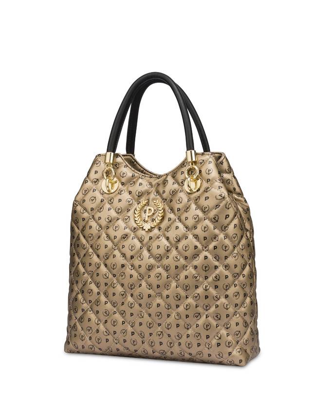 Pollini Borsa Doppio Manico Heritage Matelassé Oro/nero