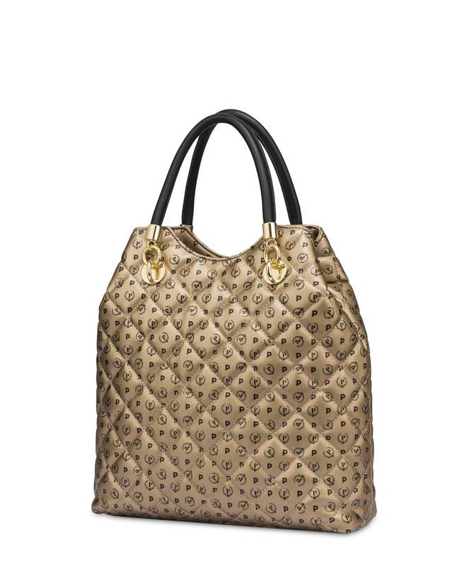 Pollini Borsa Doppio Manico Heritage Matelassé Oro/nero
