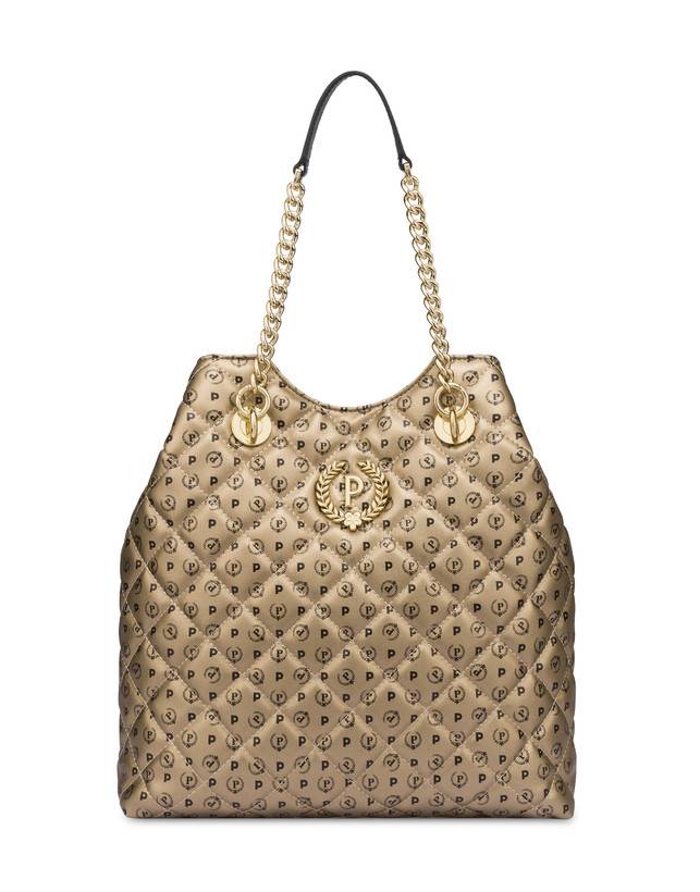 Pollini Borsa Doppio Manico Heritage Matelassé Oro/nero