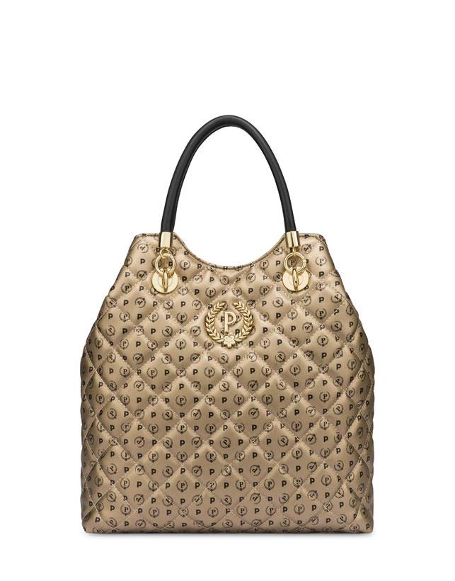 Pollini Borsa Doppio Manico Heritage Matelassé Oro/nero